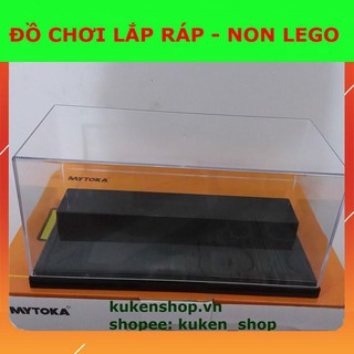 Đồ Chơi  Hộp Trưng Bày Mô Hình 2 Tầng Đế Trơn Bằng Mica Nguyên Khối Trong Suốt