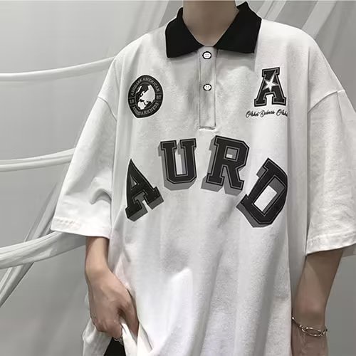 Áo thun nam áo phông thể thao Polo Dáng Rộng In Chữ Đơn Giản Thời Trang Cho Cặp Đôi fashion bigsize áo sơ mi unisex