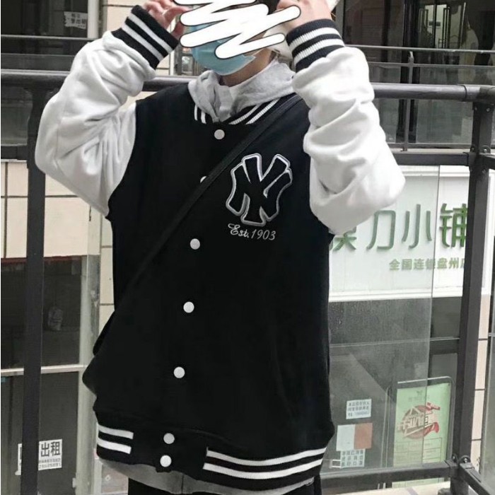 Áo khoác bóng chày dáng rộng thời trang cho nam nữ