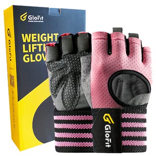 ⇪ Bao Tay Tập Gym Glofit GFST010 Hở Mu - Màu Hồng - Dây Quấn Trợ Lực Cổ Tay, Weight Lifting Gloves (Professional) Glofit