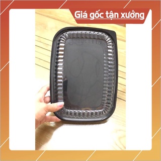 Hộp nhựa đế đen ht203 đựng cơm, đựng susi , cơm sầu riêng - nhựa an sương