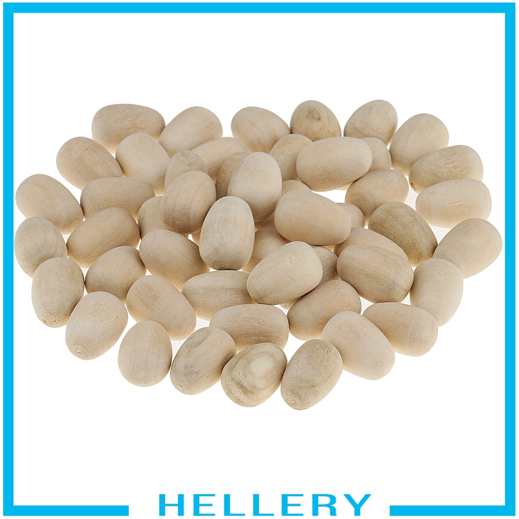 Bộ 50 Quả Trứng Gỗ Dùng Trang Trí Lễ Phục Sinh