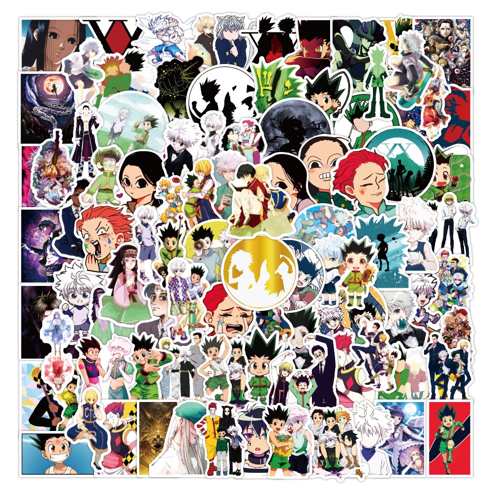 Set 100 nhãn dán họa tiết Anime trang trí thủ công với nhiều kiểu tùy chọn