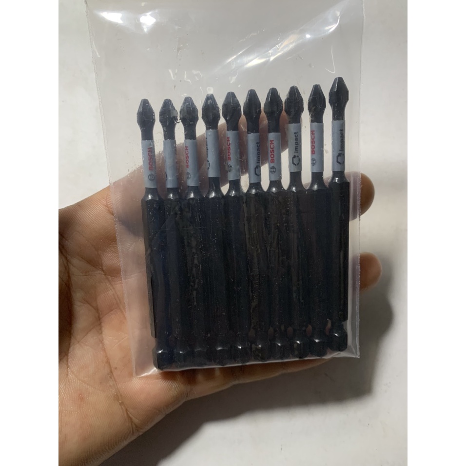 ( Sỉ mũi vít ) Túi 10 mũi vít Bosch PH2 dài 90mm chính hãng có từ