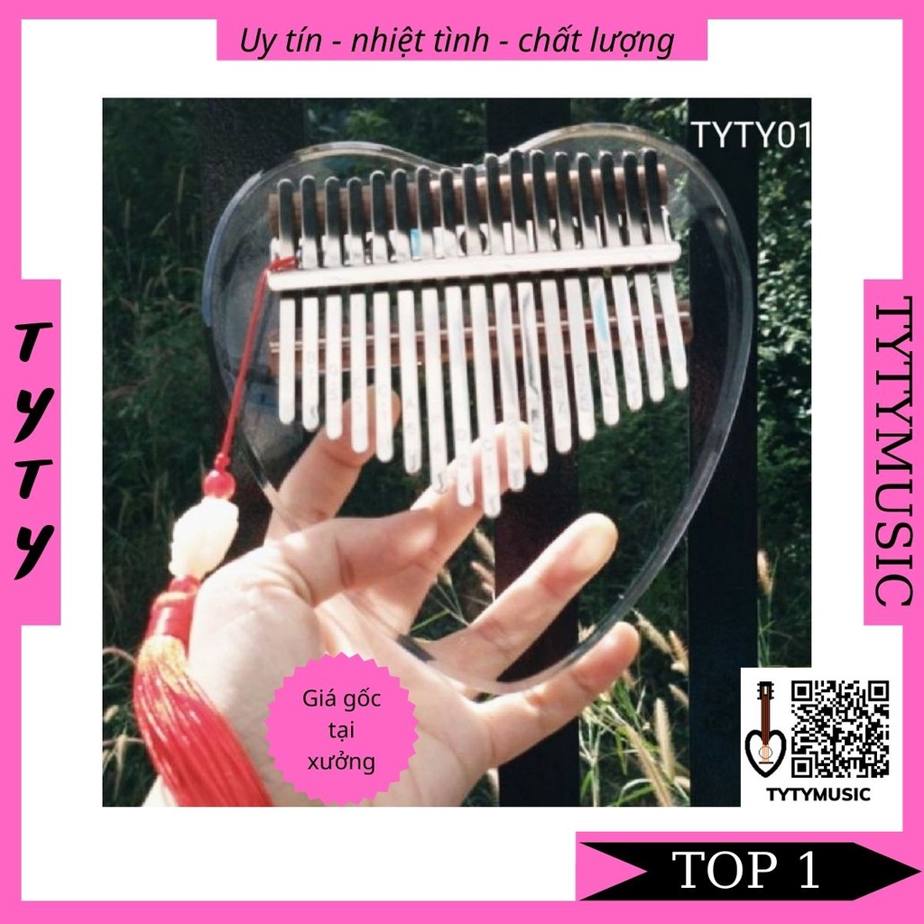 Đàn kalimba pha lê trong suốt 17 phím cao cấp TYTY