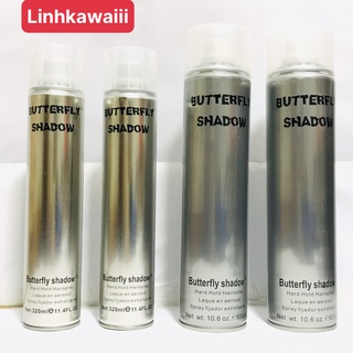 Gôm xịt tóc nam tạo kiểu Butterfly Shadow 320ml/600ml bóng mượt siêu giữ nếp