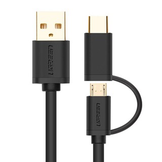 CÁP USB-A 2.0 SANG MICRO USB + USB-C UGREEN 30173