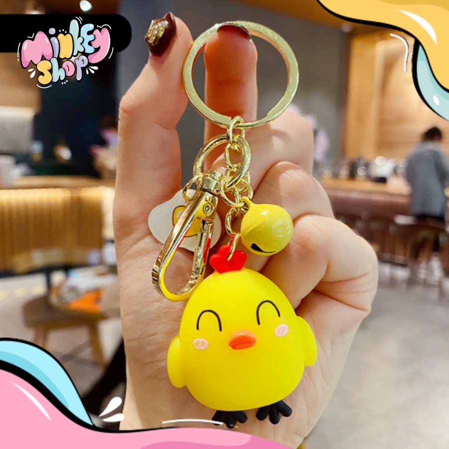 Móc Khóa Đẹp Hình Gà Dễ Thương phụ kiện Túi Xách -Minkey