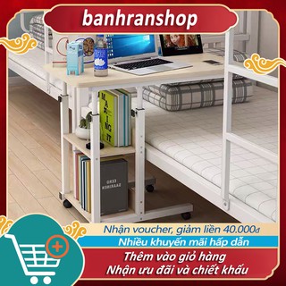 Bàn máy tính bàn phụ bàn nhỏ bàn làm việc gỗ bàn học di động có bánh xe bàn máy tính gỗ nhỏ dùng trên - FU156Y