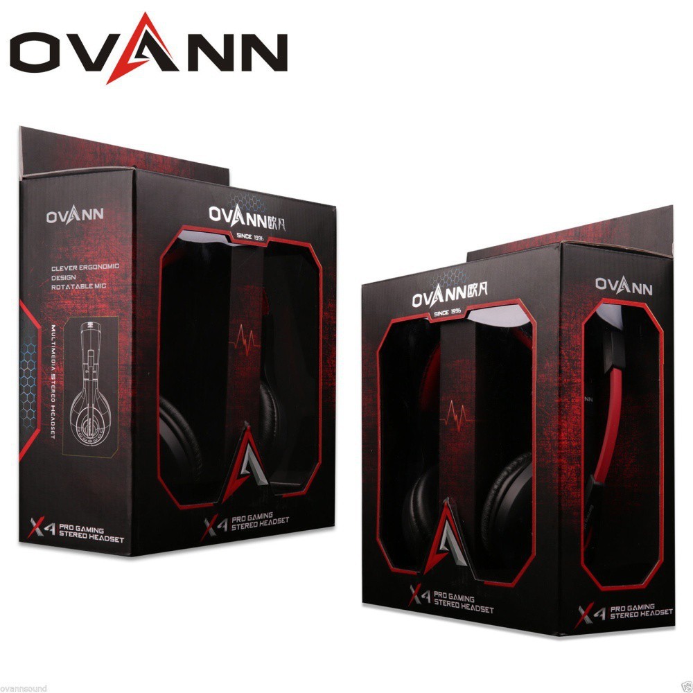 Tai nghe chụp tai Ovann X4 Pro Gaming Headsets Ovann X4 (Đen Đỏ)