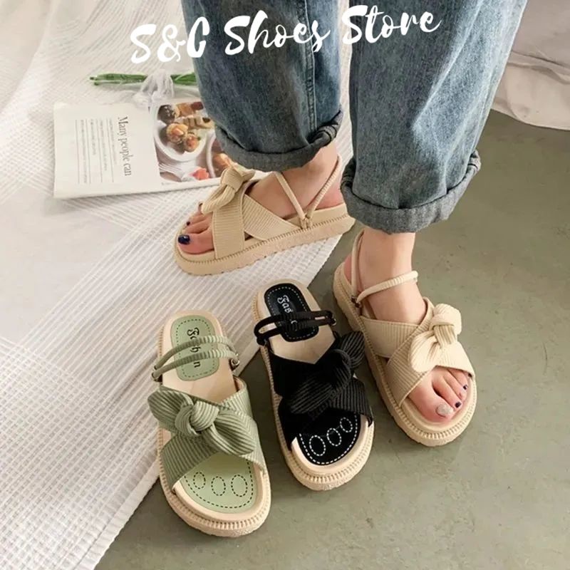 Dép Sandal Cao Gót Đế Cao 4.5CM Chống Trượt Và Mài Mòn Thời Trang Chất Lượng Cao Dành Cho Bạn Nữ