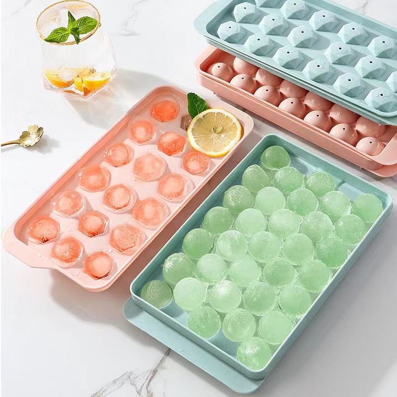 Khay đá hình khối sáng tạo có nắp đậy thích hợp pha cocktail