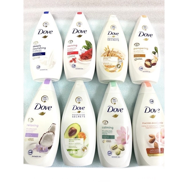 Sữa tắm dưỡng thể DOVE giúp dưỡng ẩm mịn da 500ml Chính Hãng