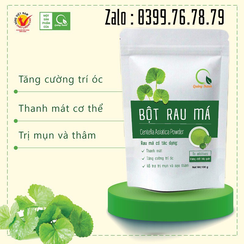 Bột rau má nguyên chất Quảng Thanh ( gói100g)