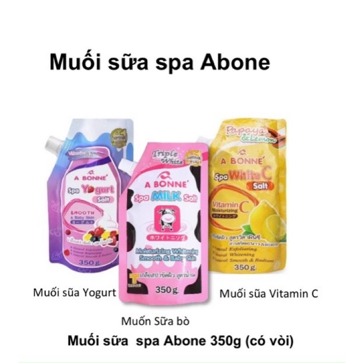 Muối tắm sữa Bò tẩy tế bào chết A Bonne 350 gram - có Vòi