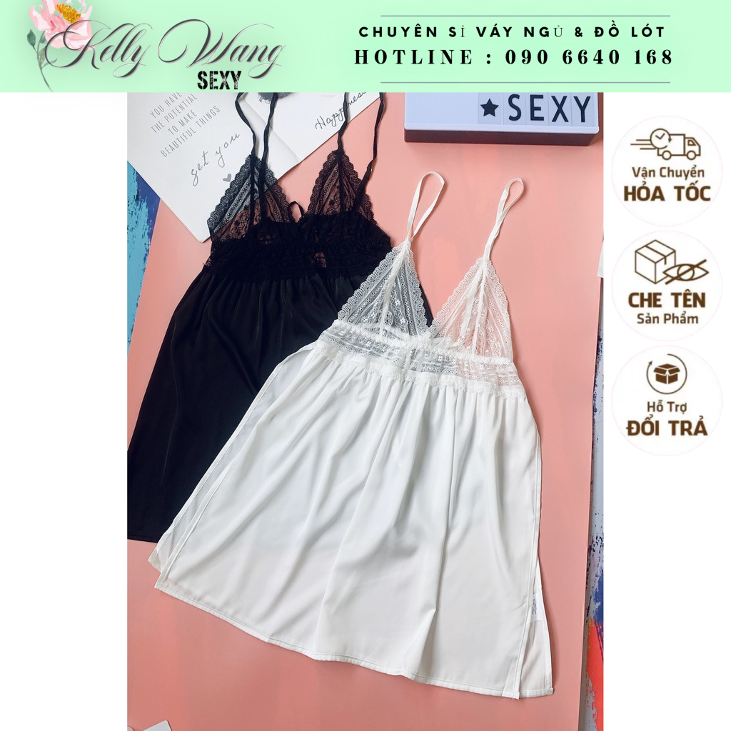 🌹HOT 🌹Sx541 váy ngủ sexy kèm chip -đầm ngủ gợi cảm cao cấp -KELLYWANG
