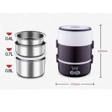 Hộp cơm cắm điện 3 tầng inox - HV Store 512