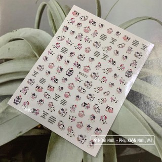 sticker bò sữa - phụ kiện nail