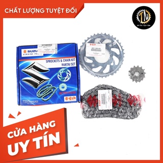 Bộ nhông sên dĩa xe Satria/ Raider fi hàng chính hãng Suzuki