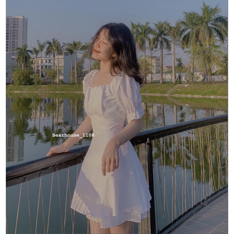 ❌ ĐẦM VÁY TRẮNG DÁNG NGẮN CÓ QUẦN TRONG * NINA *