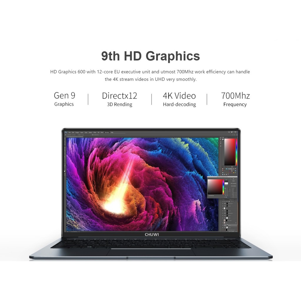 Laptop Chuwi Lapbook Pro chip N4100/8G/256G SSD màn hình 14 inch Full HD