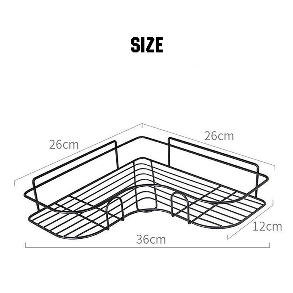 MILI🌈Giá lưu trữ góc phòng tắm Kệ phòng tắm treo tường không đục lỗ tự dính siêu chịu lực chống gỉ Giá đỡ tam giác nhà bếp hút bồn rửa nhà vệ sinh Giá phòng tắm