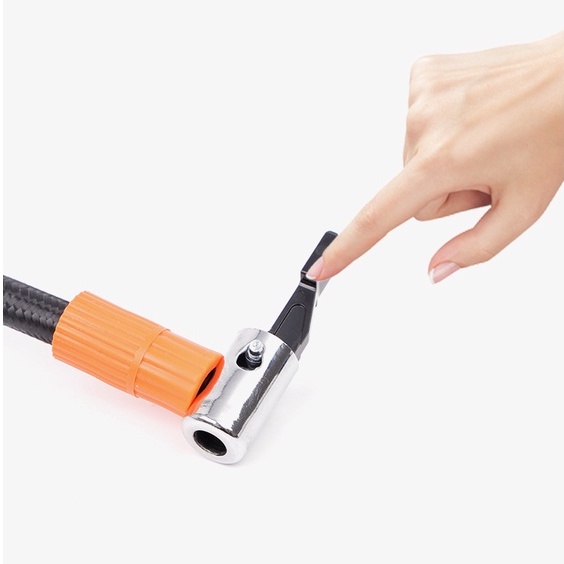 Động cơ máy bơm hơi 12V/120W hành trình xi lanh 25mm áp suất 150PSI lưu lượng khí 35L/phút, có đồng hồ báo áp suất