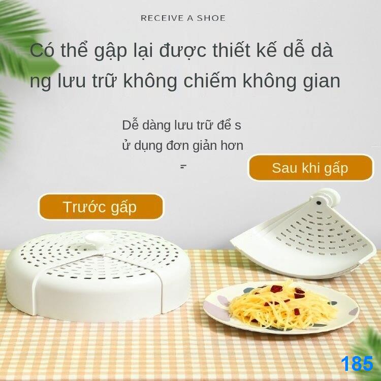 2021 ✱❧Che thực phẩm chống ruồi bao rau mới mùa hè bàn gấp đồ ăn thừa hộ gia đình ô