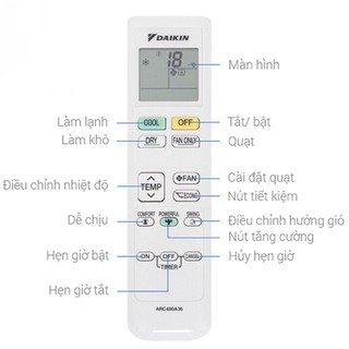 Điều Khiển Remote máy lạnh DAIKIN Cao Cấp