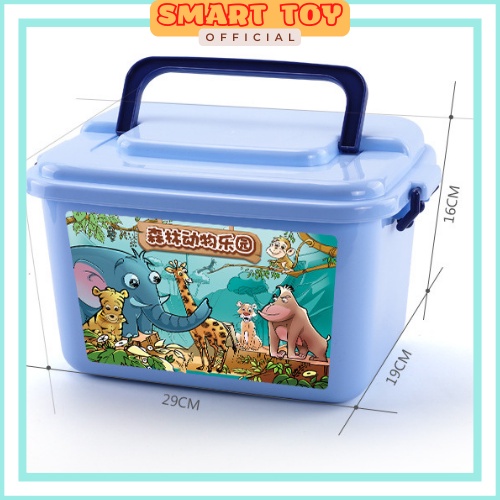 Bộ đồ chơi mô hình động vật 58 chi tiết cho bé khám phá, đồ chơi giáo dục cho bé yêu