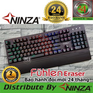 Bàn phím cơ Fuhlen Eraser, Blue Switch quang học bất tử, đèn led nhiều chế độ, tặng kèm đế kê tay | SM680R M87S