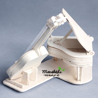 Đồ chơi lắp ráp gỗ 3D Mô hình Guitar Piano