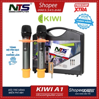 Micro karaoke không dây cho loa kéo Kiwi A1 hàng chính hãng + Tặng kèm bộ sạc và pin