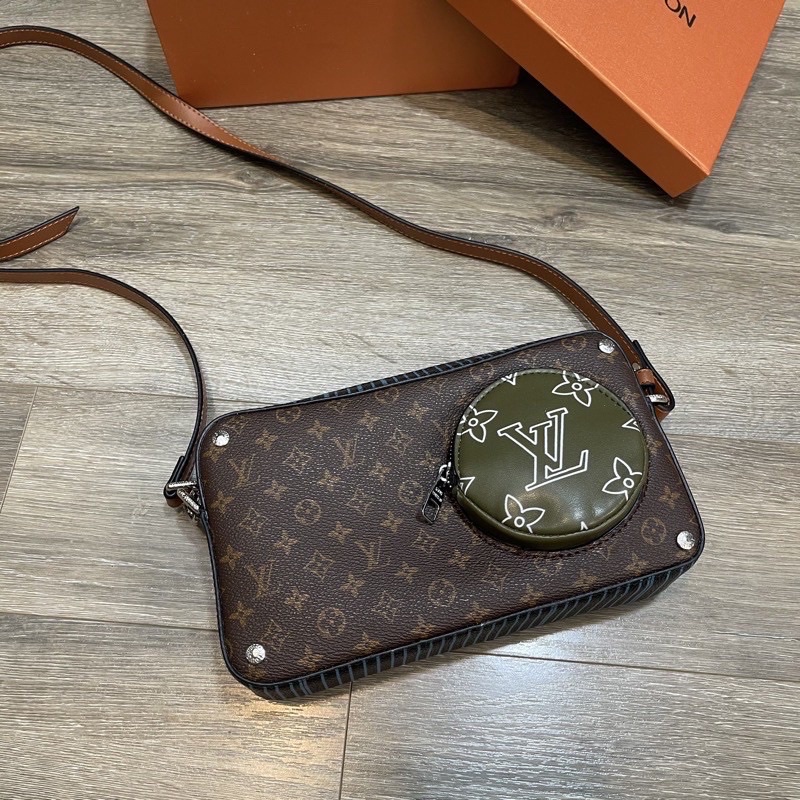 Túi chéo nam, Túi chéo lv da pu cao cấp, Túi chéo nam hàng Fullbox.