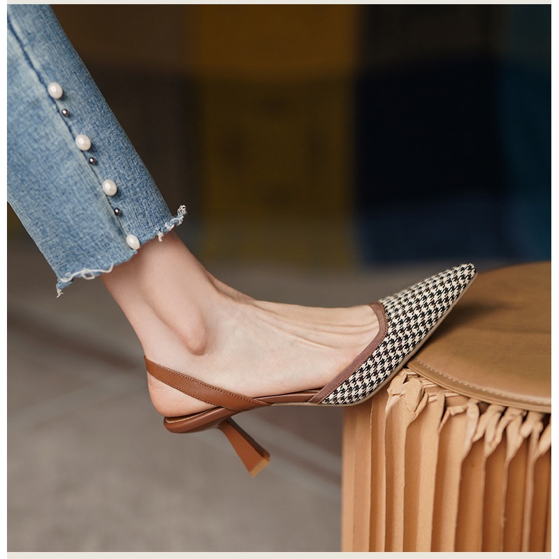 Giày Cao Gót Mũi Nhọn Phong Cách Retro Thời Trang Mùa Hè Quyến Rũ Dành Cho Nữ