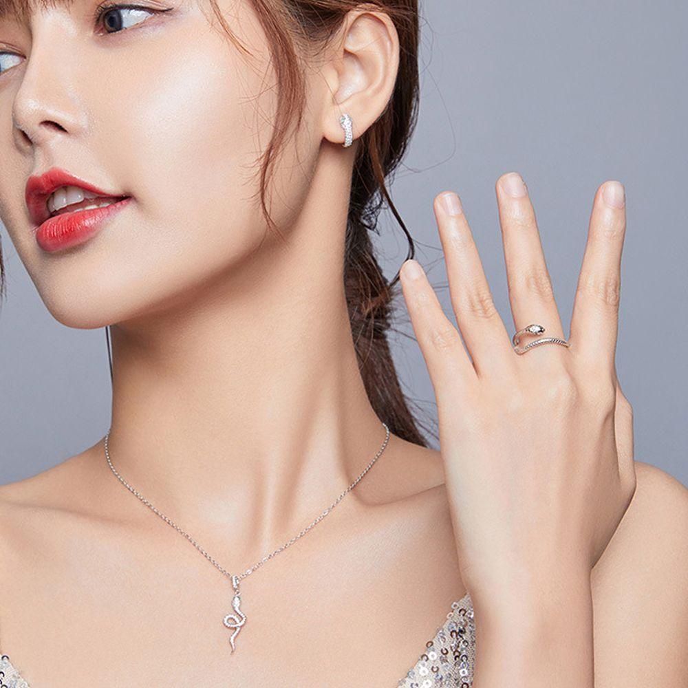 Aaron1 Nhẫn Hở Mỏng Thanh Lịch Phong Cách Hàn Quốc Cổ Điển Dành Cho Nữ|Rắn / Nhiều Màu