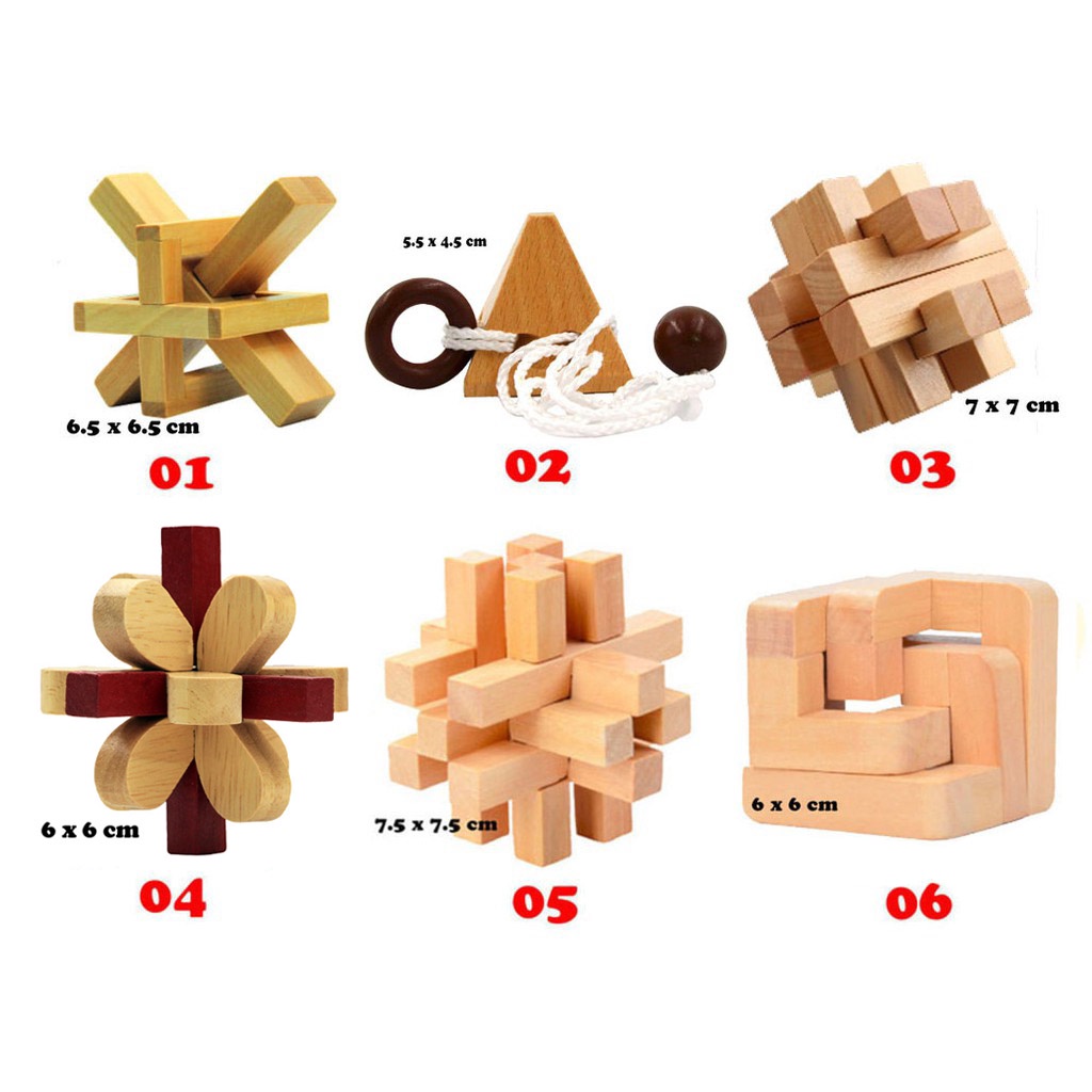 Giải đố gỗ Wood puzzle - Đồ chơi thông minh trí tuệ