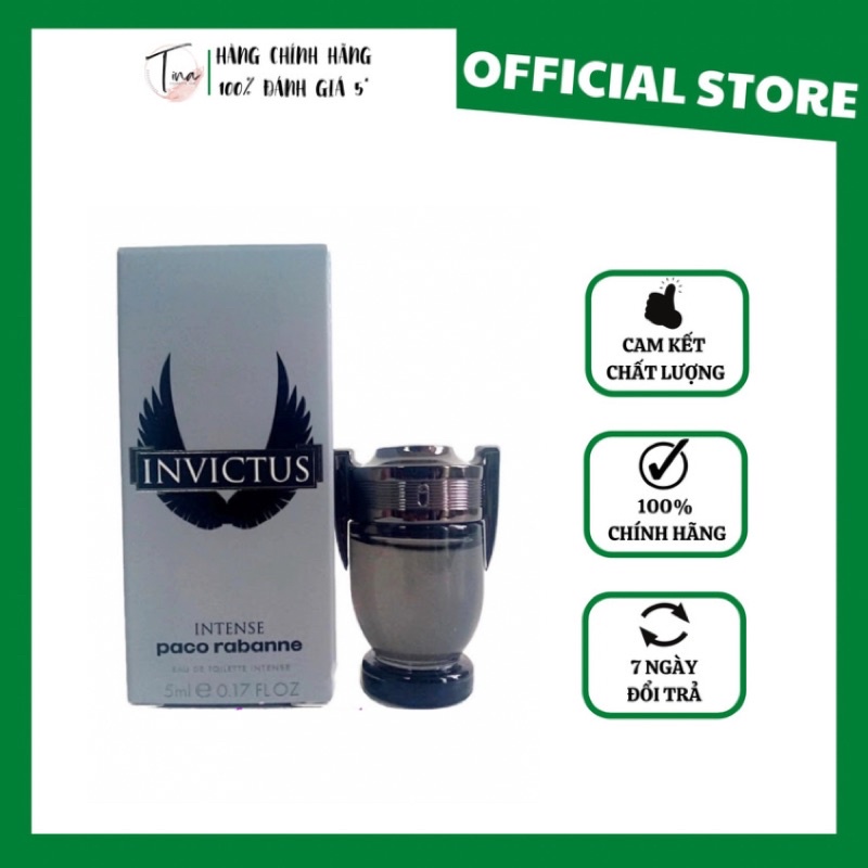 MINI - Nước hoa Nam Paco Rabanne Invictus intense EDT 5ml