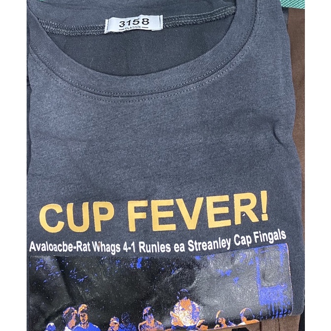 Áo phông hình CUP FEVER-thun 3158 mới