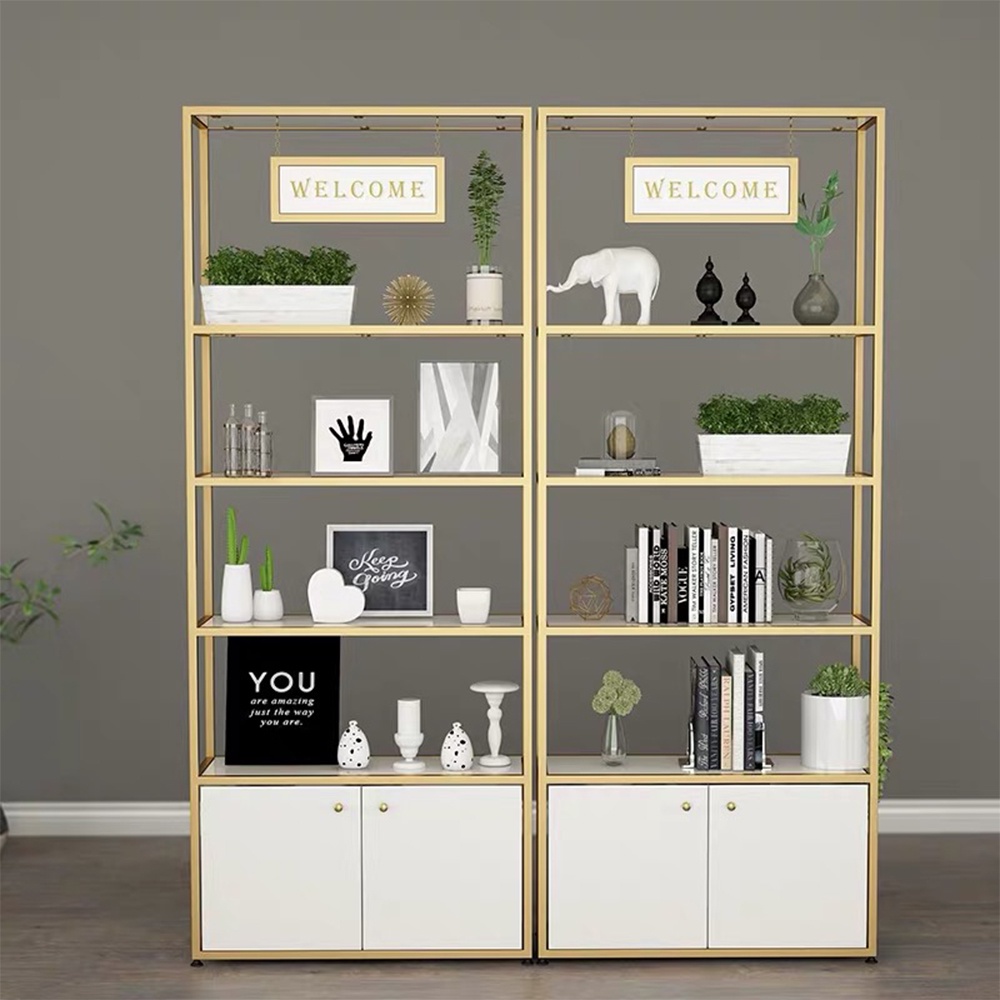 Kệ trưng bày trang trí, để sách IBIE AK017 mặt gỗ, khung sắt sơn tĩnh điện, tùy chọn kích thước, màu sắc, gia công tỉ mỉ