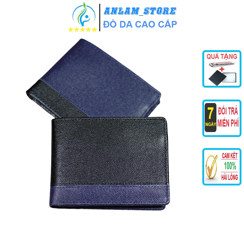 Ví Da Bò Nam Saffiano, Thiết Kế Độc Đáo, Đường May Tinh Tế - Tặng Kèm Hộp Đựng Sang Trọng