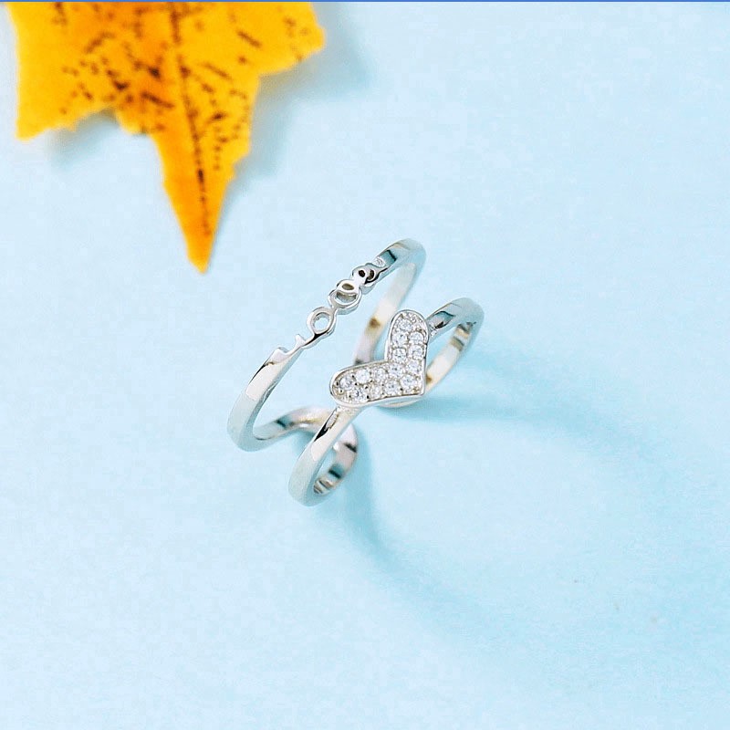 Nhẫn bạc 925 hình trái tim chữ love, ANTA Jewelry - ATJ3025