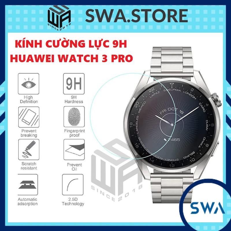 Dán màn hình kính cường lực 9H đồng hồ Huawei Watch 3 Pro, bảo vệ tuyệt đối, SWASTORE