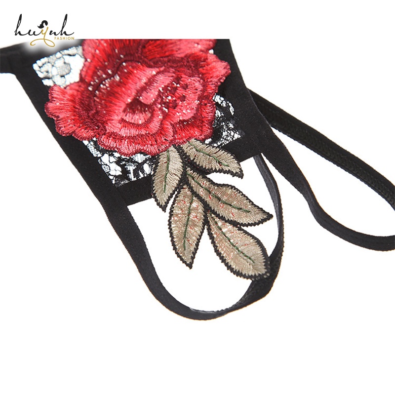Bộ Đồ Lót Gợi Cảm Thêu Hoa Hồng Nổi Sexy - C21