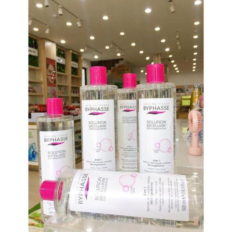 Nước Tẩy Trang Byphasse Solution Micallaire Face 500ml Sạch Sâu Ngăn Ngừa Mụn