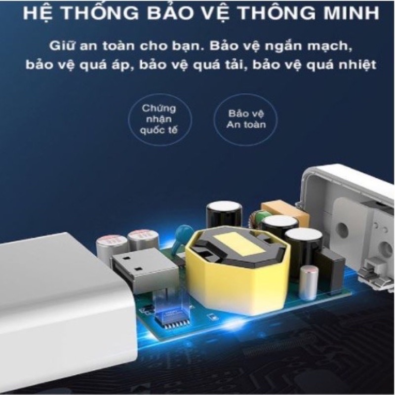 Củ Sạc Nhanh PD 20W -3.0A Chính hãng KAKU Cho iPhone -Type C mã KSC -500