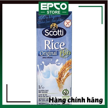 SỮA GẠO ĂN KIÊNG RISO SCOTTI TỰ NHIÊN BIO ( HỘP 1L) - BIO ORIGINAL RICE MILK