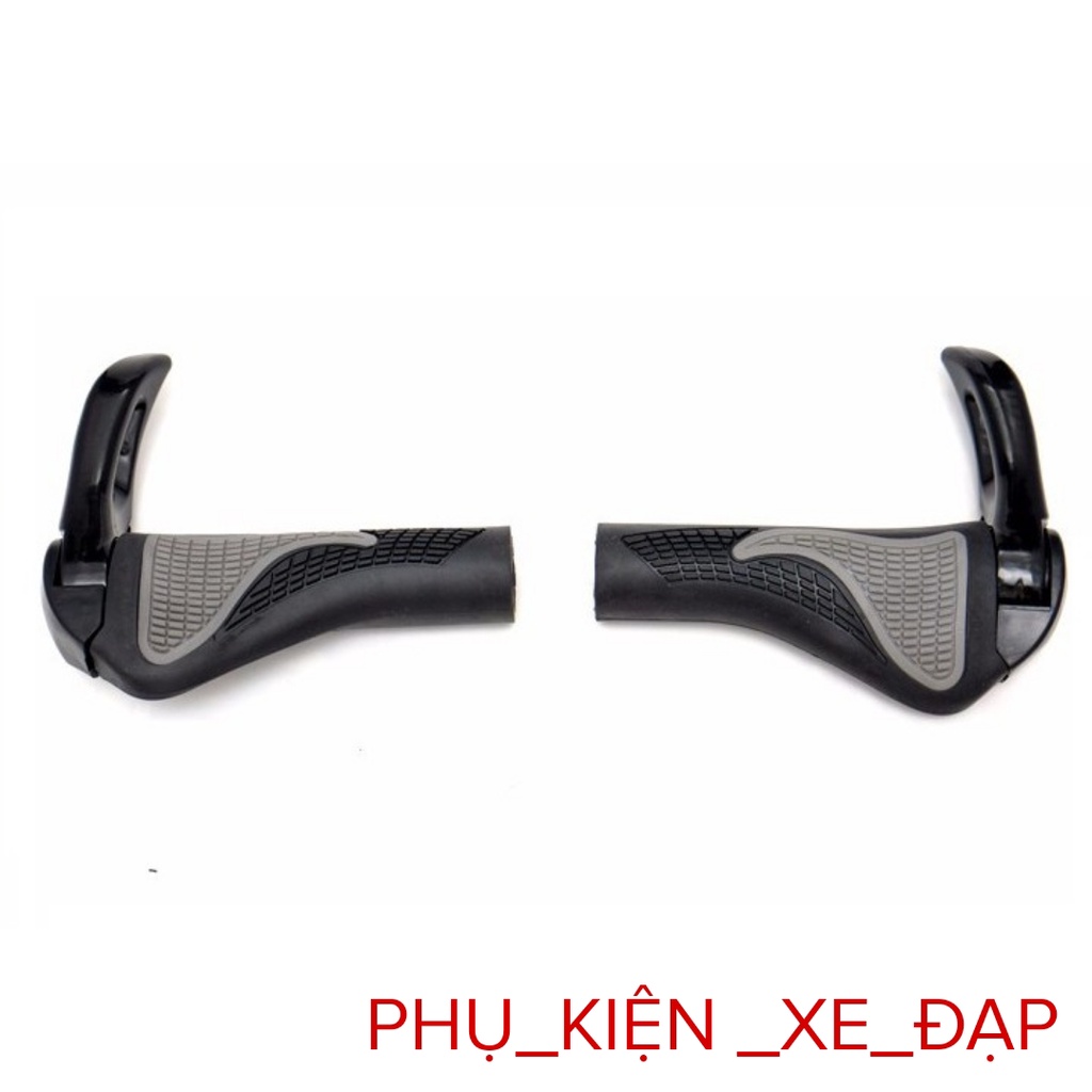 Bộ 2 Bọc Cầm Tay Lái Xe Đạp Cao Su Chống Trơn Trượt, Tay nắm sừng trâu xe đạp 2 màu cao cấp