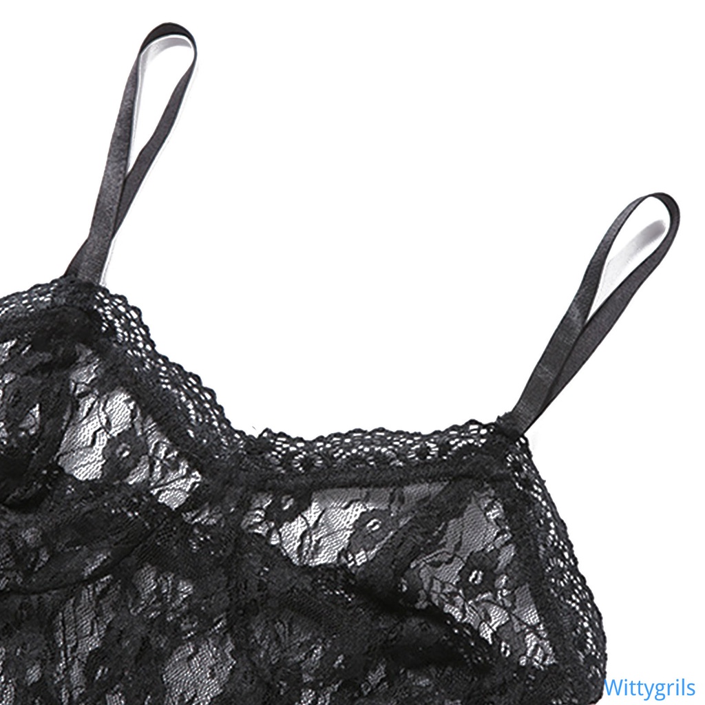  Wittygirls_shop | Áo Lửng Hai Dây Phối Ren Xuyên Thấu Quyến Rũ Dành Cho Nữ | BigBuy360 - bigbuy360.vn