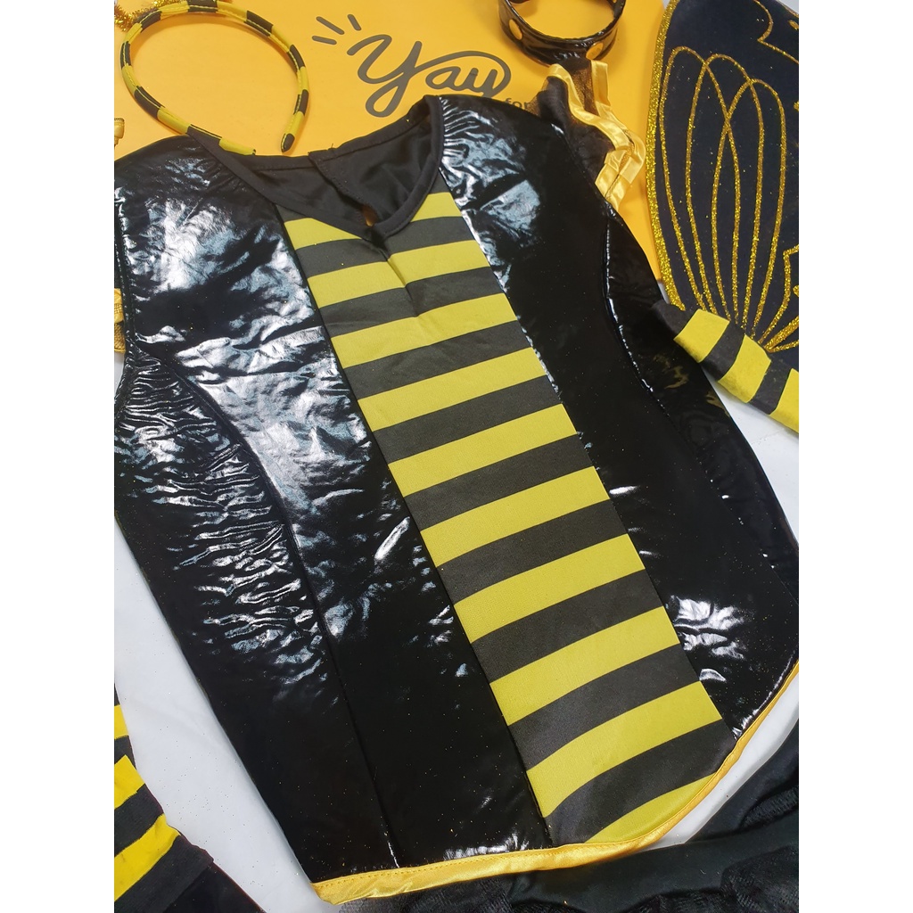 [HÌNH THẬT] Đồ hóa trang trẻ em - Váy Ong đen ngắn | Black bee costume - Yay